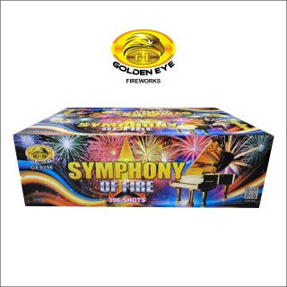 Kembang Api Symphony Of Fire cakes 0.8 1 1.2 Inch 396 Shots - GE9396